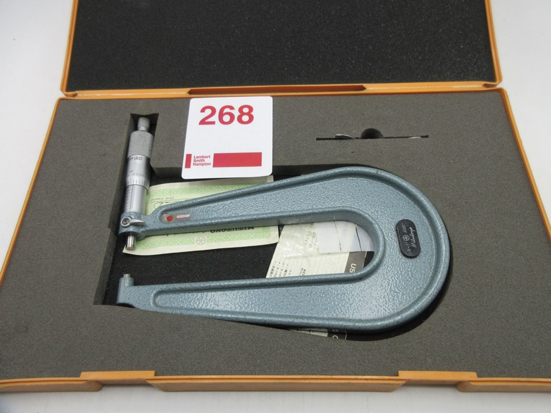 Mitutoyo 0-1" Deep throat micrometer