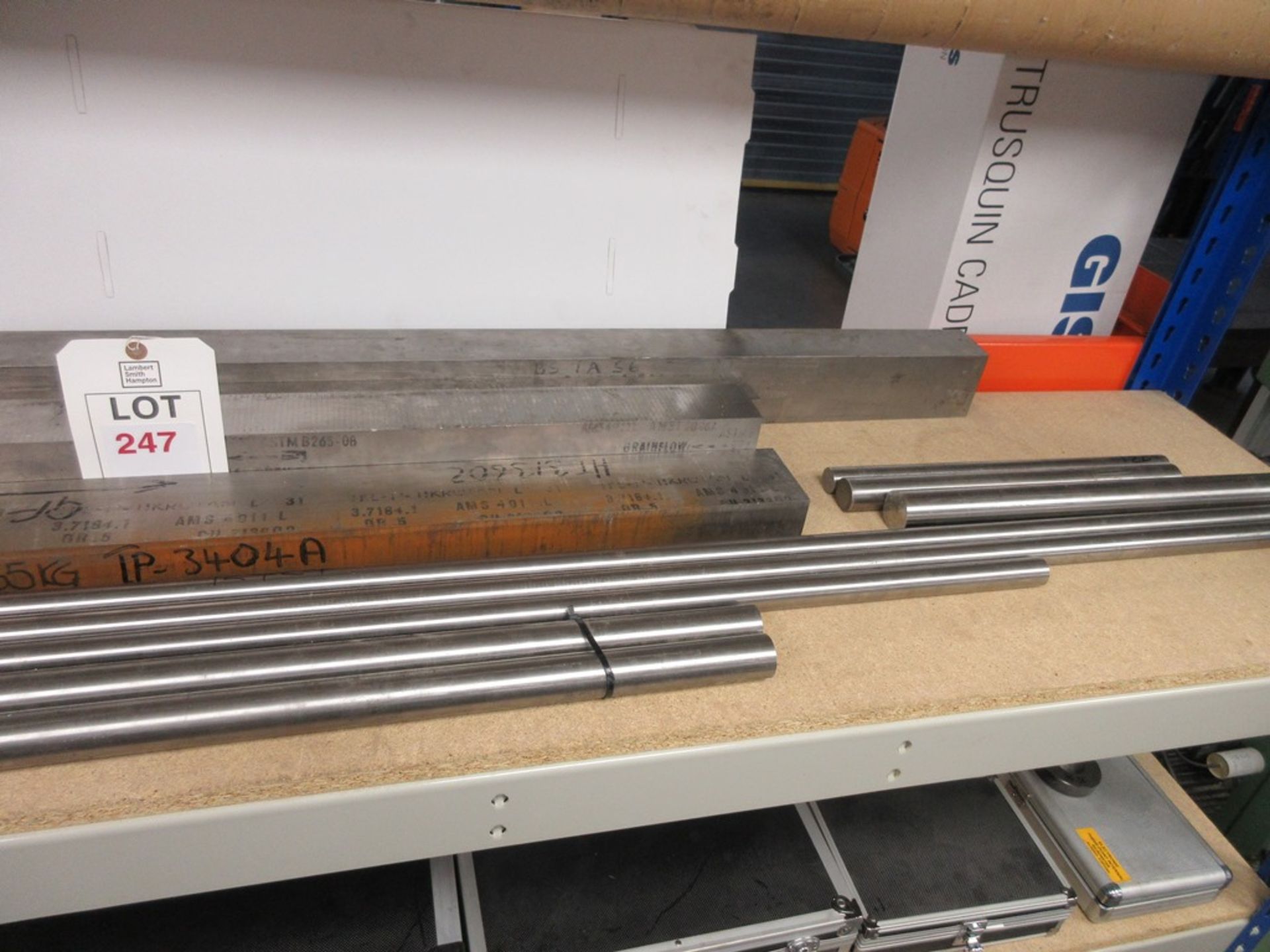 Titanium bar stock on one shelf - Image 2 of 4