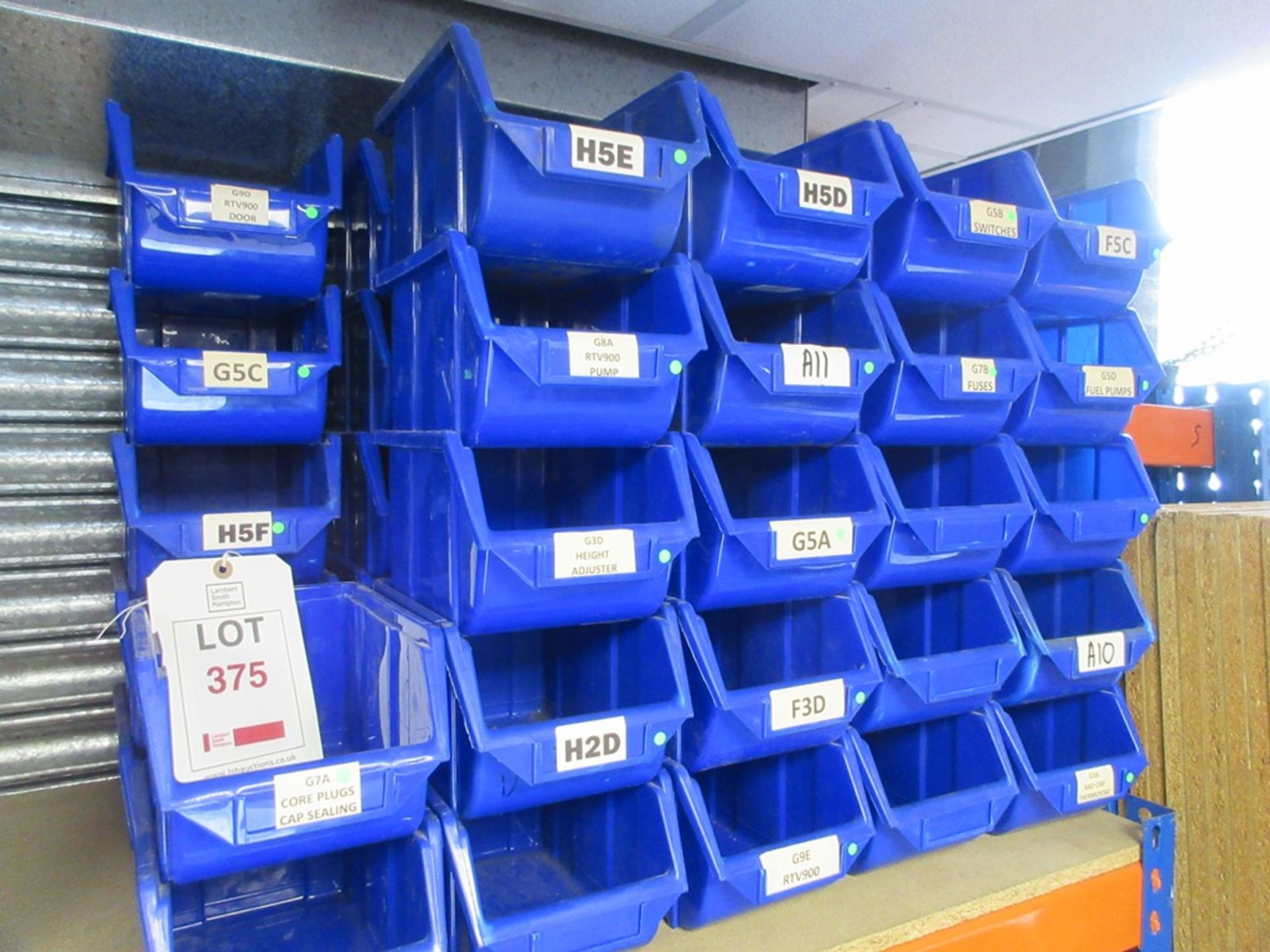Forty-seven storage bins 15cm x 20cm x12cmHigh