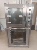 SMEG Alfa241 benchtop combi oven with stainless steel stand