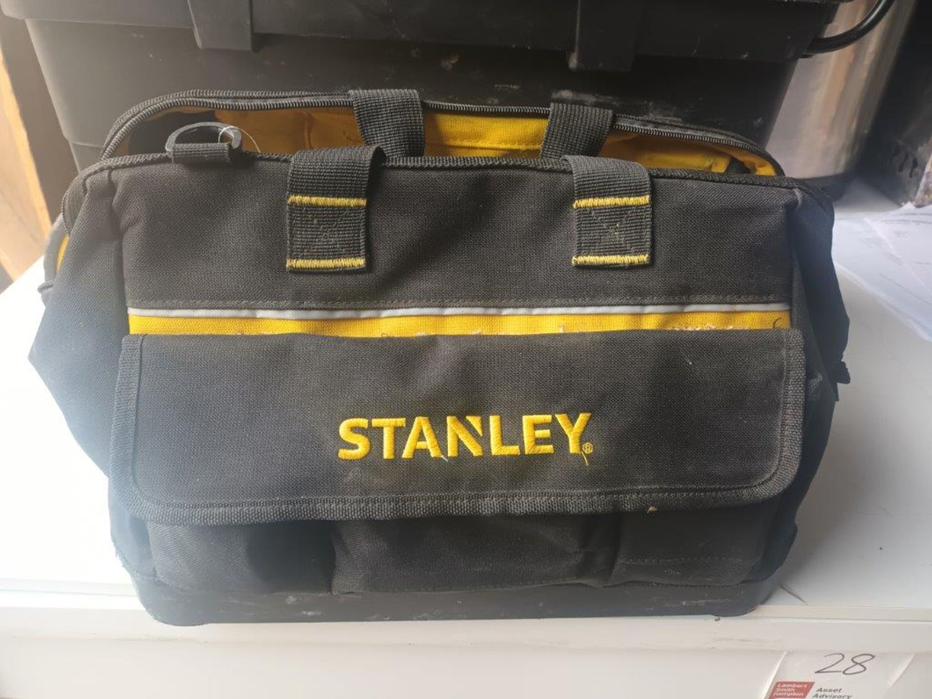 Stanley tool box on wheels and Stanley tool bag with various handtools - Image 2 of 5