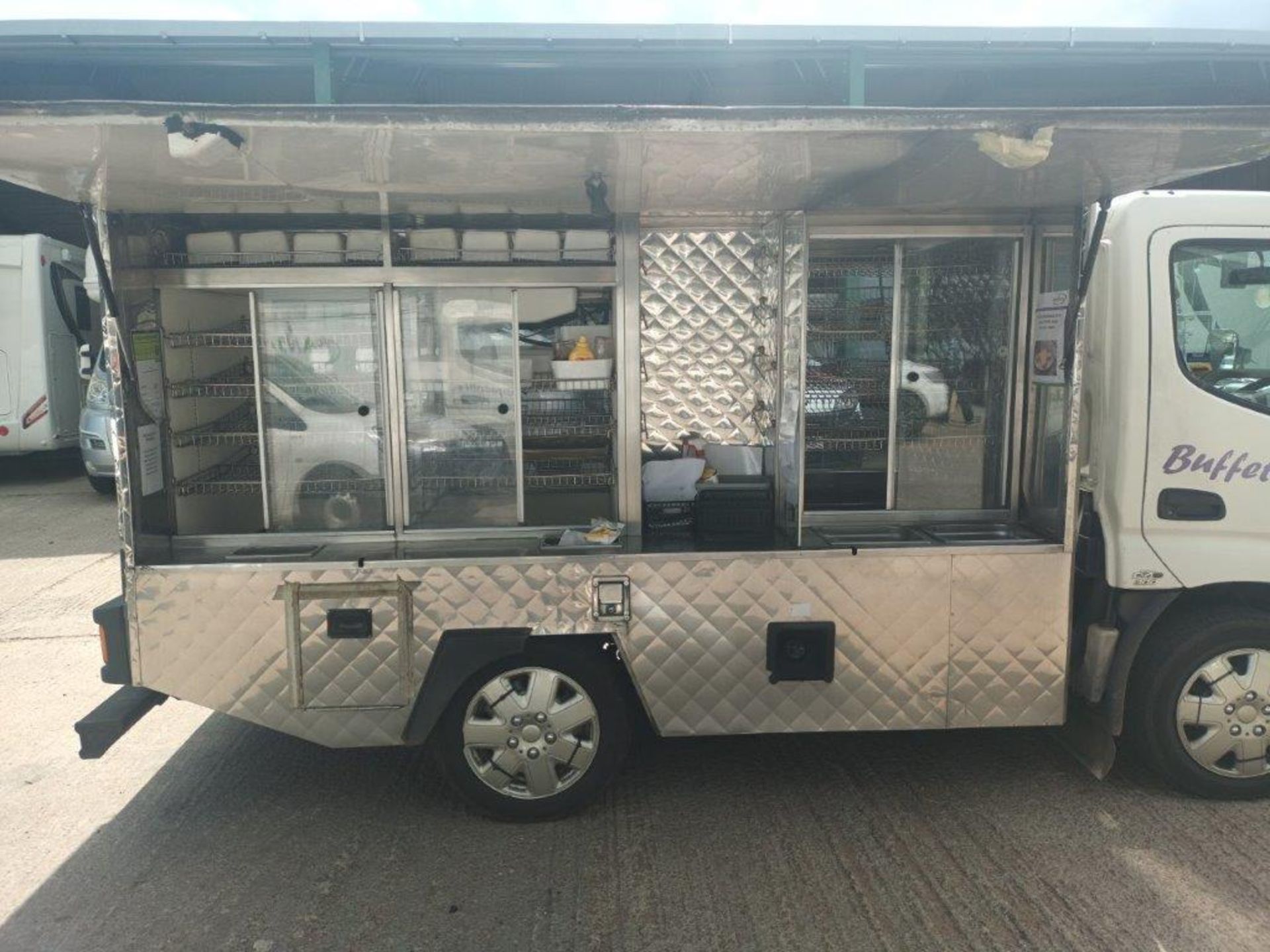 Toyota Dyno 300 D-4D SWB Spec fitted Jiffy cab sandwich catering van, registration plate MA07RJY - Image 5 of 11