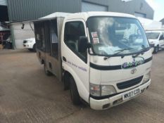 Toyota Dyna 300 D-4D SWB Spec fitted Jiffy cab sandwich catering van, registration plate MK07CZD