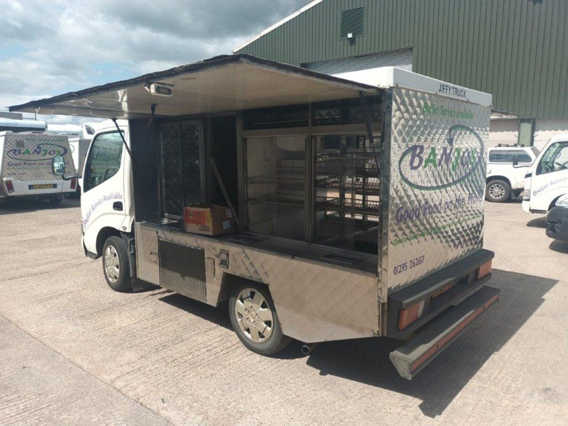 Toyota Dyno 300 D-4D SWB Spec fitted Jiffy cab sandwich catering van, registration plate MA07RJY - Image 3 of 11