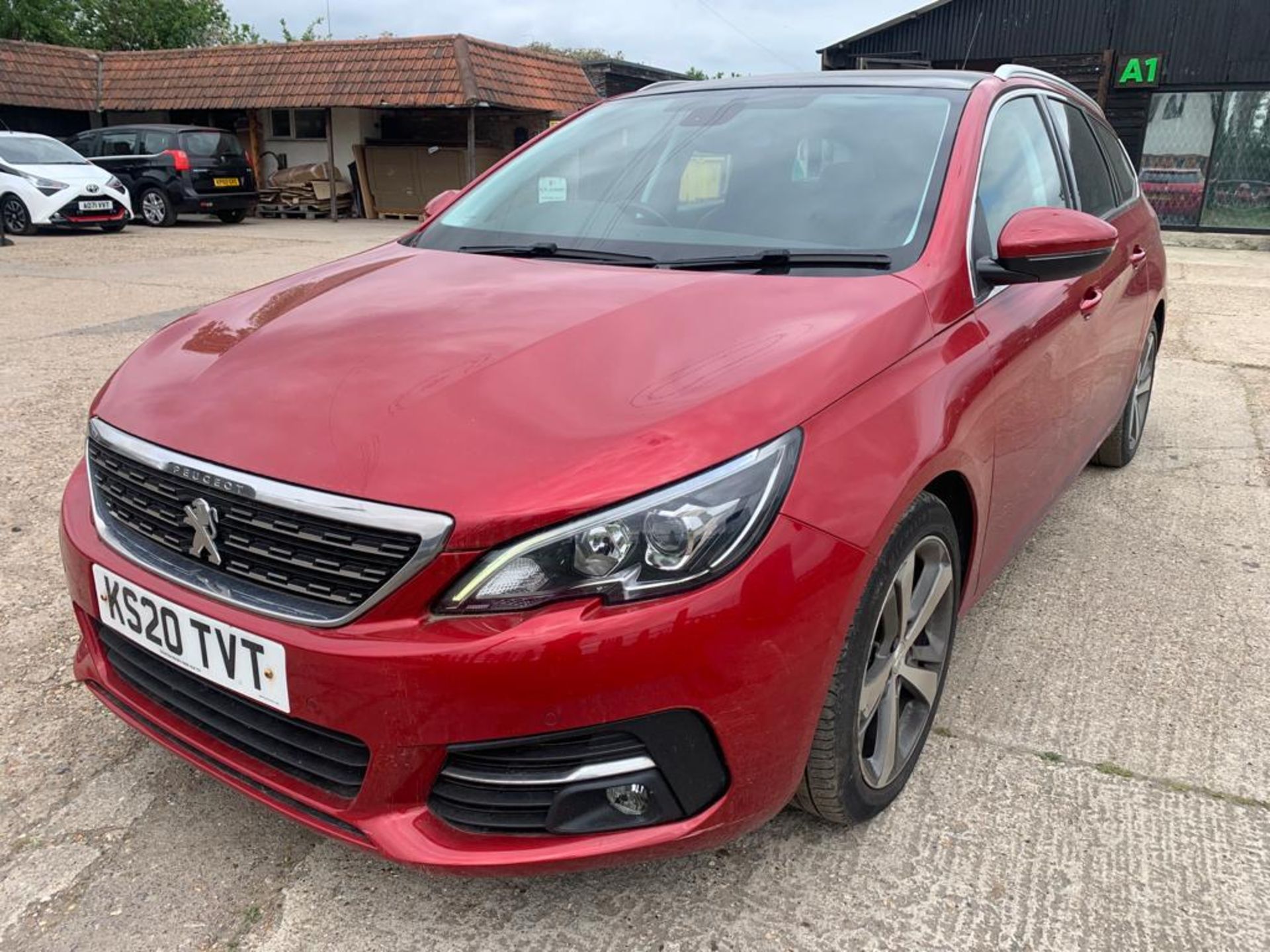 Peugeot 308 SW estate car, registration number KS20TVT, first registered 30th July 2020 with 55,000