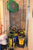 Karcher K4 Premium Ecologic pressure washer, Stanley SXPW22P pressure washer, Hozelok hose reel and