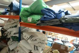 Quantity of various tarpaulines, coverings, etc. (as lotted)