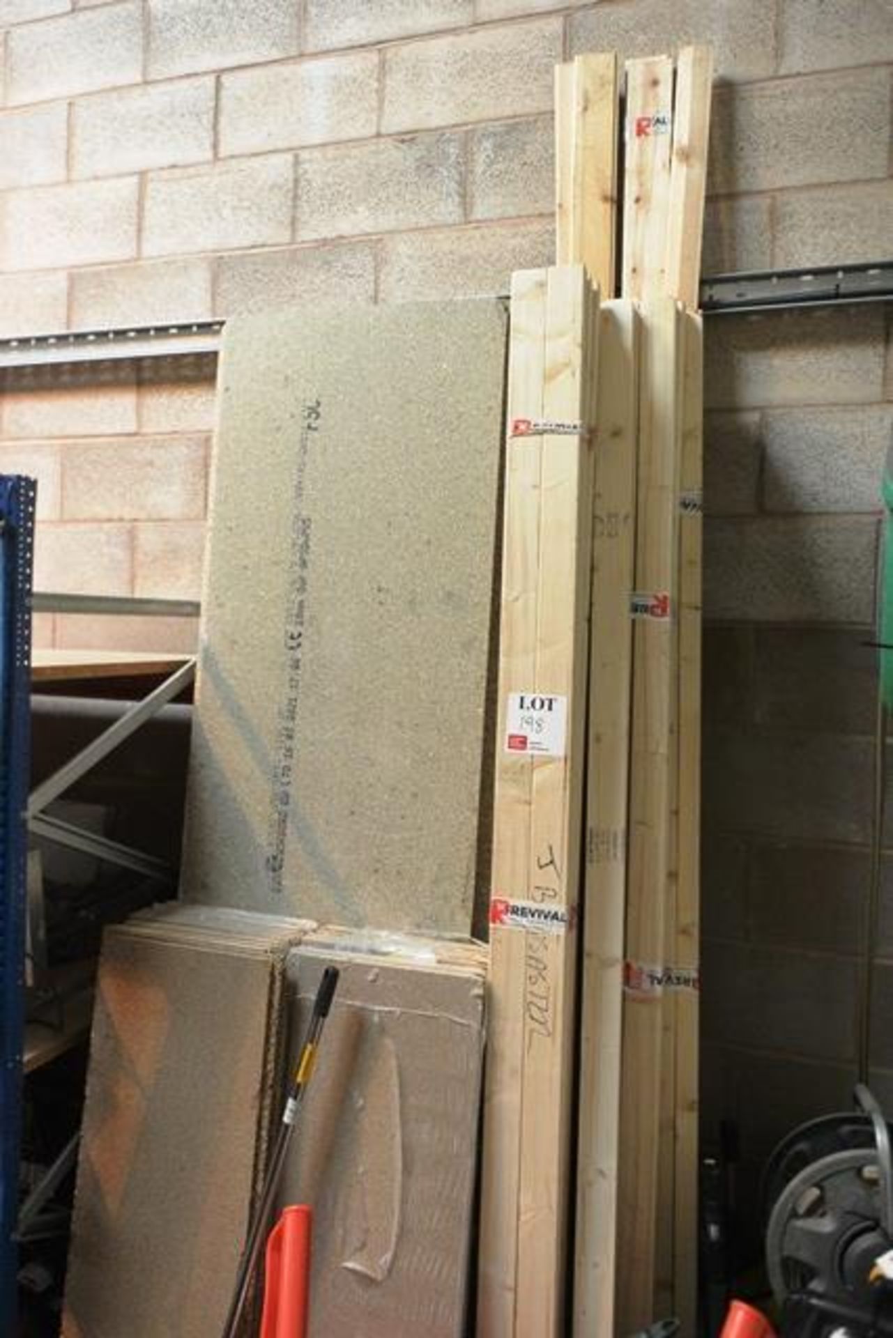 Quantity of various Norbord flooring, untreated timber lengths, chipboard, Recticel insulation, plas - Image 2 of 3