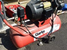 Clarke Raider air compressor, model Raider 60, serial no. 9106379699 (Please note, This lot must