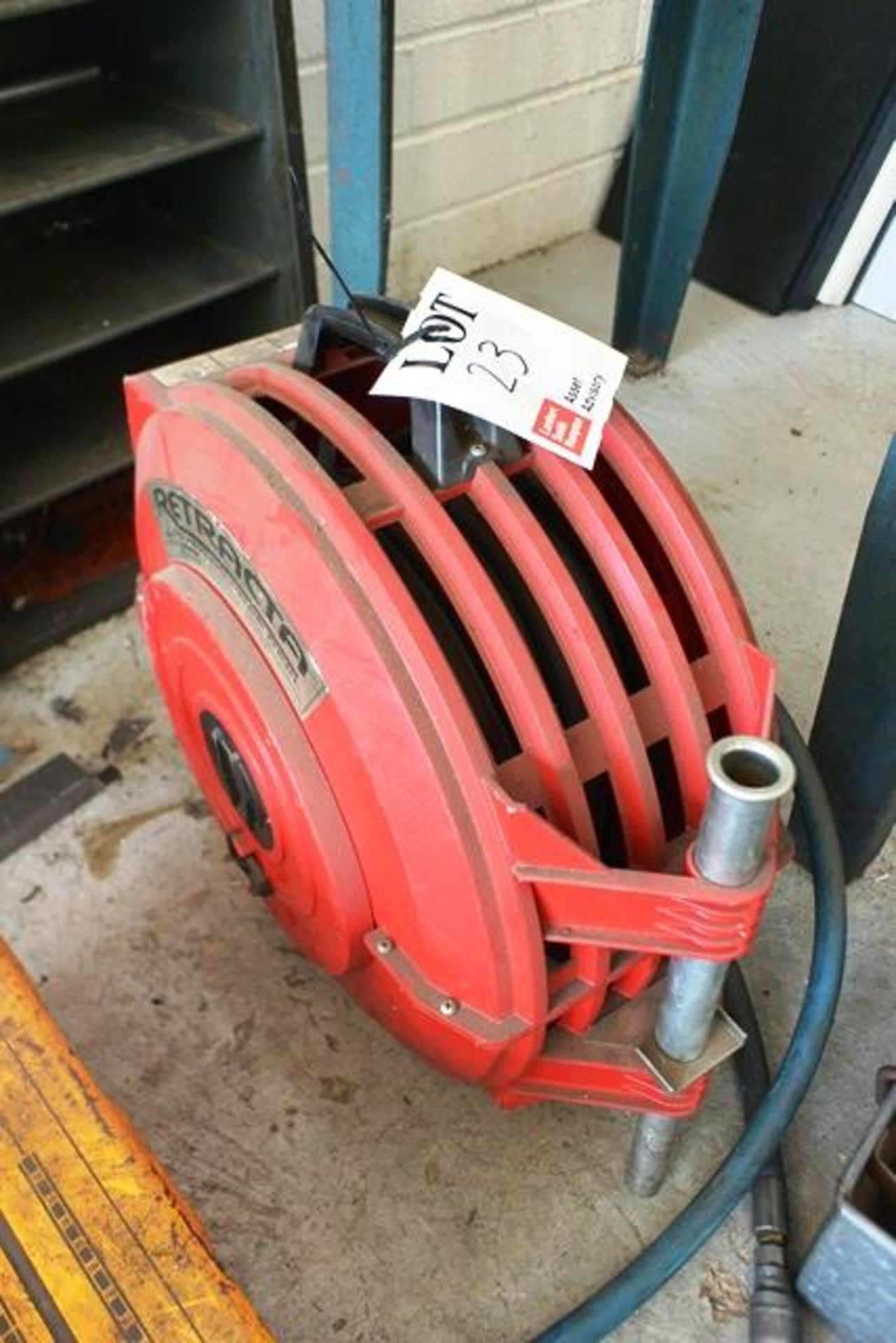 Retracta wall mountable air hose reel (Please note, This lot must be collected on Monday 17th or