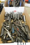 Box and contents to include various collets and turning tooling (Please note, This lot must be