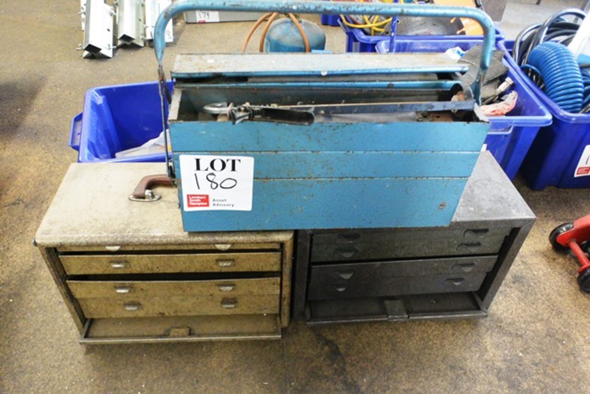 Set of 3 Toolboxes including tools (Please note, This lot must be collected on Monday 17th or