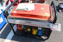 GX200 6-5hp 5000 gasoline generator (Please note, This lot must be collected on Monday 17th or