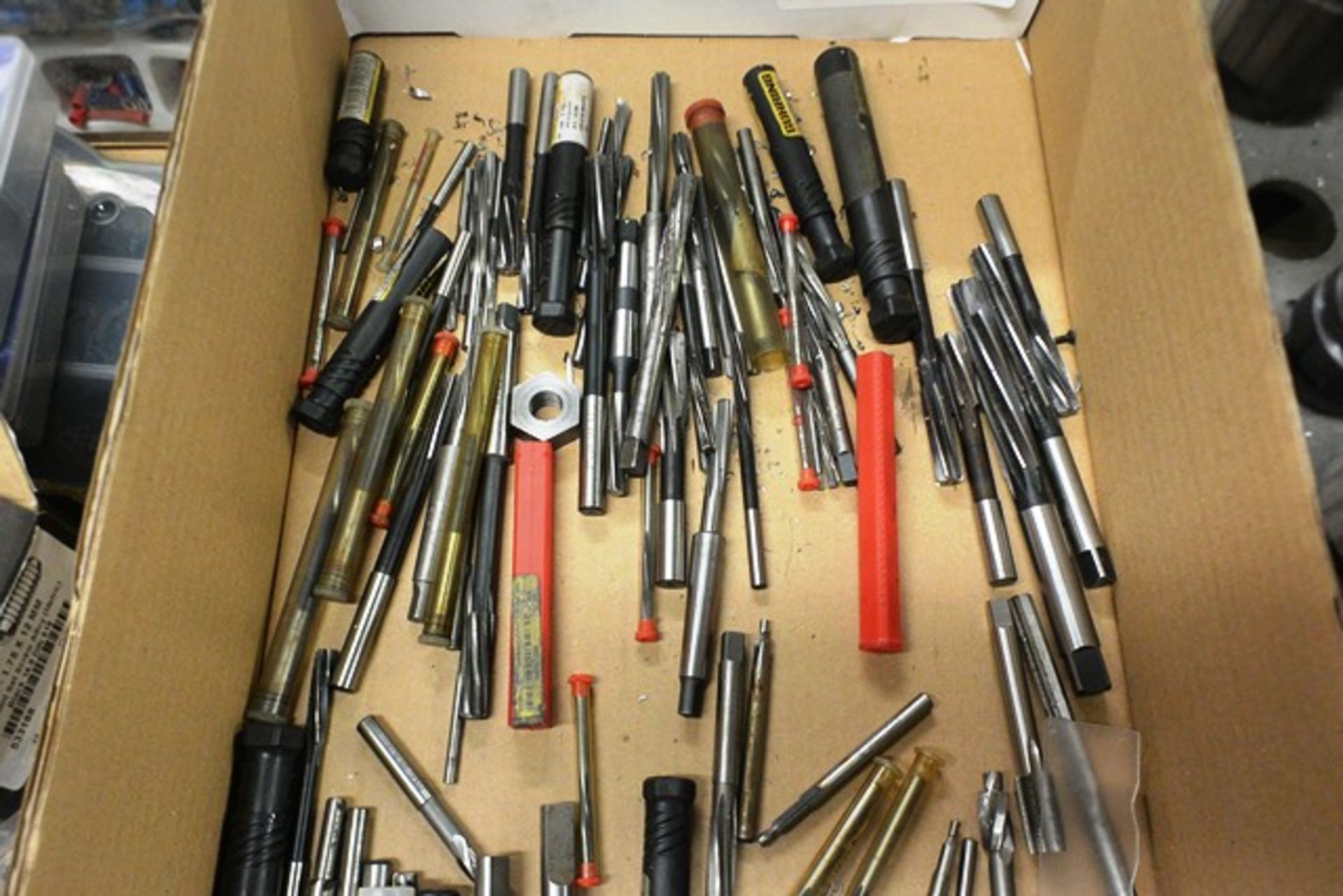 Contents of one box to include various reamers, etc. (Please note, This lot must be collected on