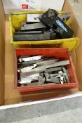 Box and contents to include various turning tooling (Please note, This lot must be collected on