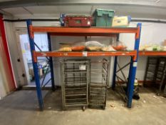 3 x Bays of adjustable racking, approx: (height 2.12m x length 2.4m x width 90cm), (height 1.53m x