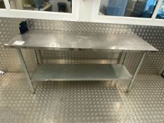 Stainless steel workbench (height 90cm x length 1.8m x width 60cm)