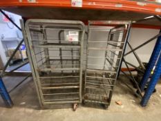 2 Metal vertical trolleys