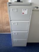 2 x 4-drawer filing cabinets and a 2-door storage cabinet