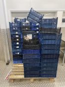 Pallet of plastic crates