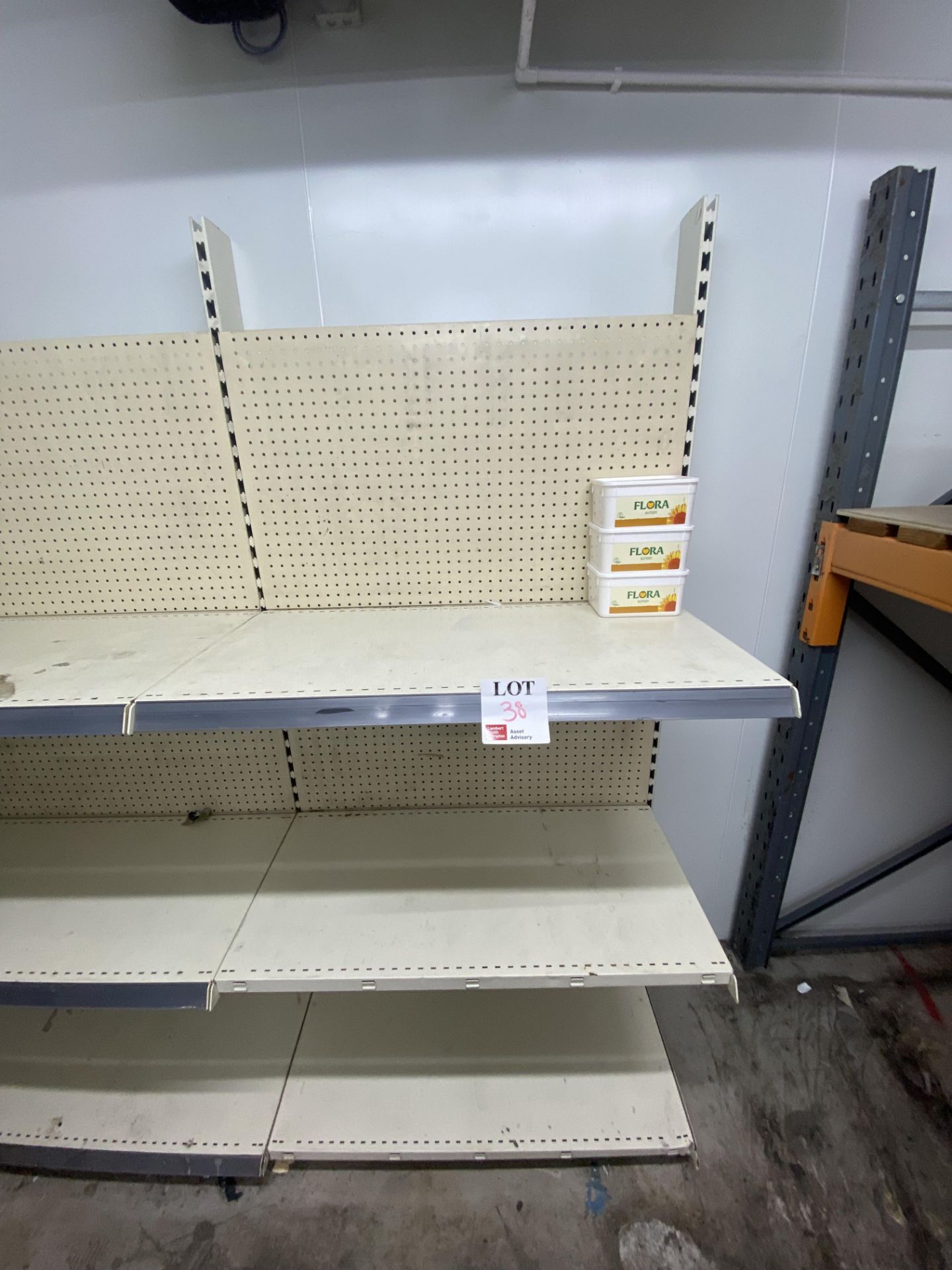 3 shelf, shop display racks with adjustable shelf, approx measurements: (height 2.09m x length 2.02m - Image 3 of 4