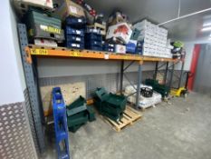 3 x 1 shelf racks, approx measurements: (2 - height 2.15m x width 90cm x length 2.75m) (1 - height