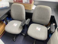 2 Upholstered office chairs