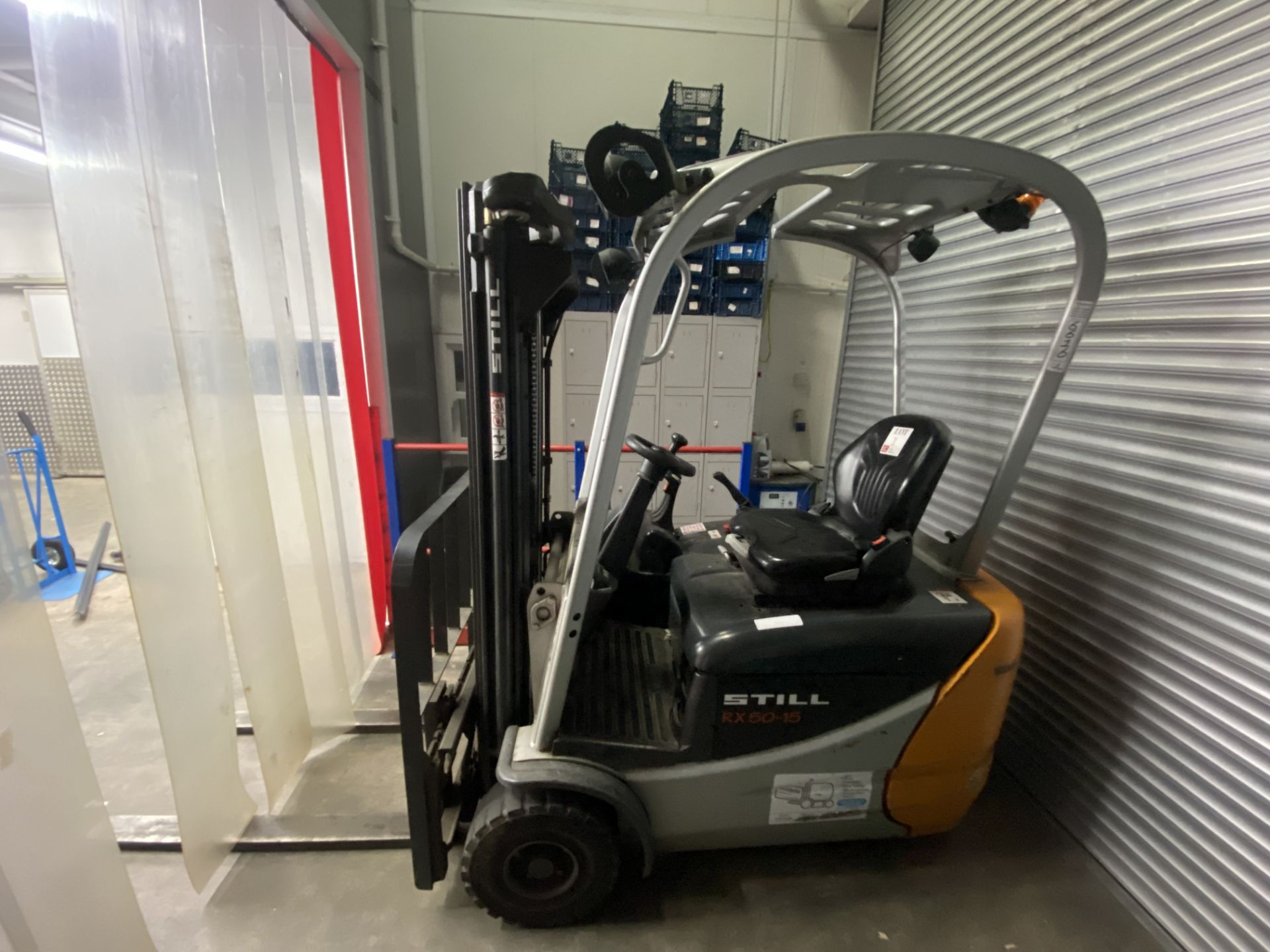 Still RX50-15 forklift, 1500kg capacity, Serial no. 525054A00295 with Curtis 24v 100 charger, (2010)