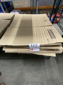 Stack of flat pack cardboard boxes