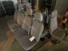 5 double, 1 single, upholstered Ford Transit minibus seats