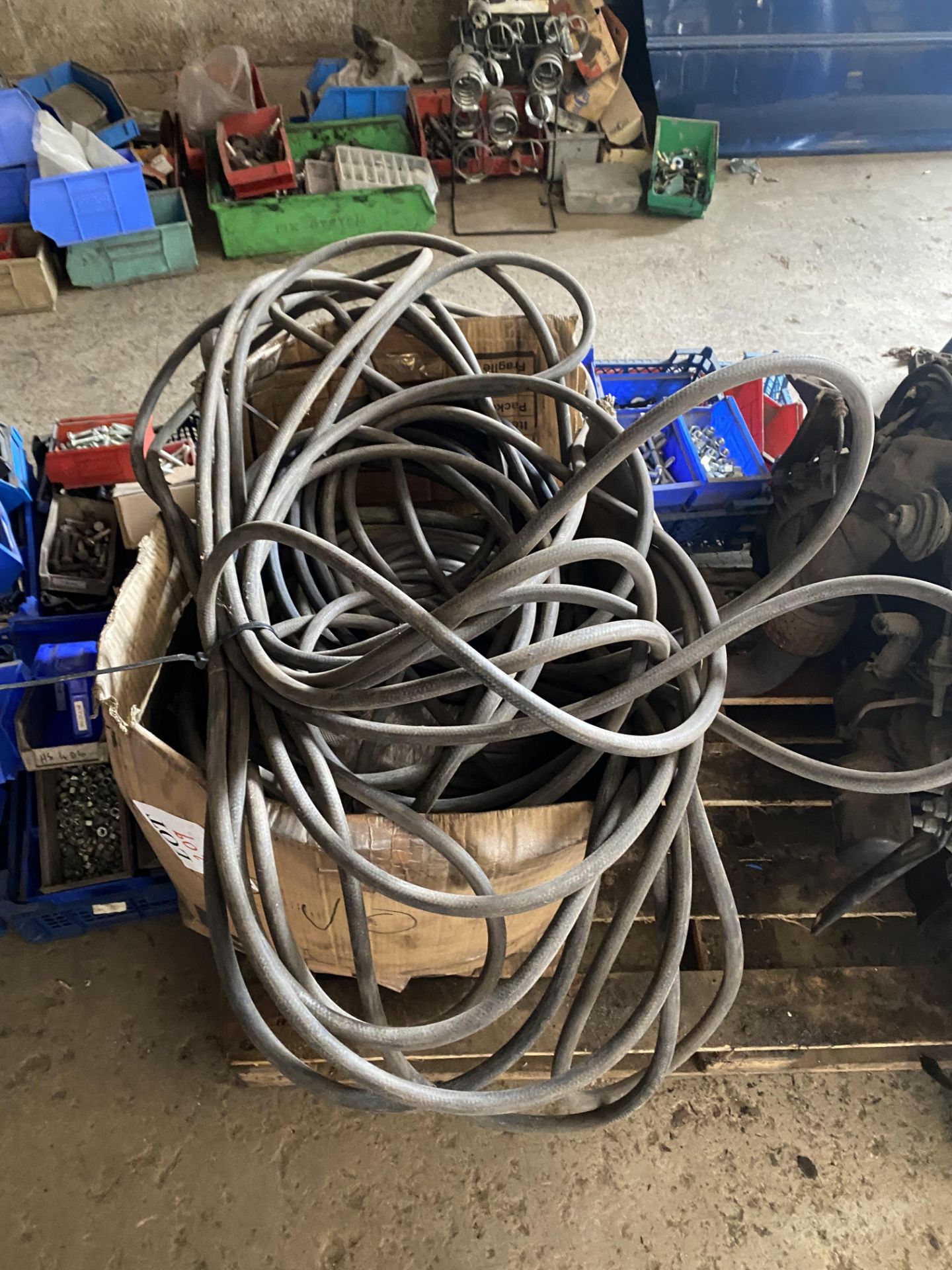 Assorted box of rubber hoses