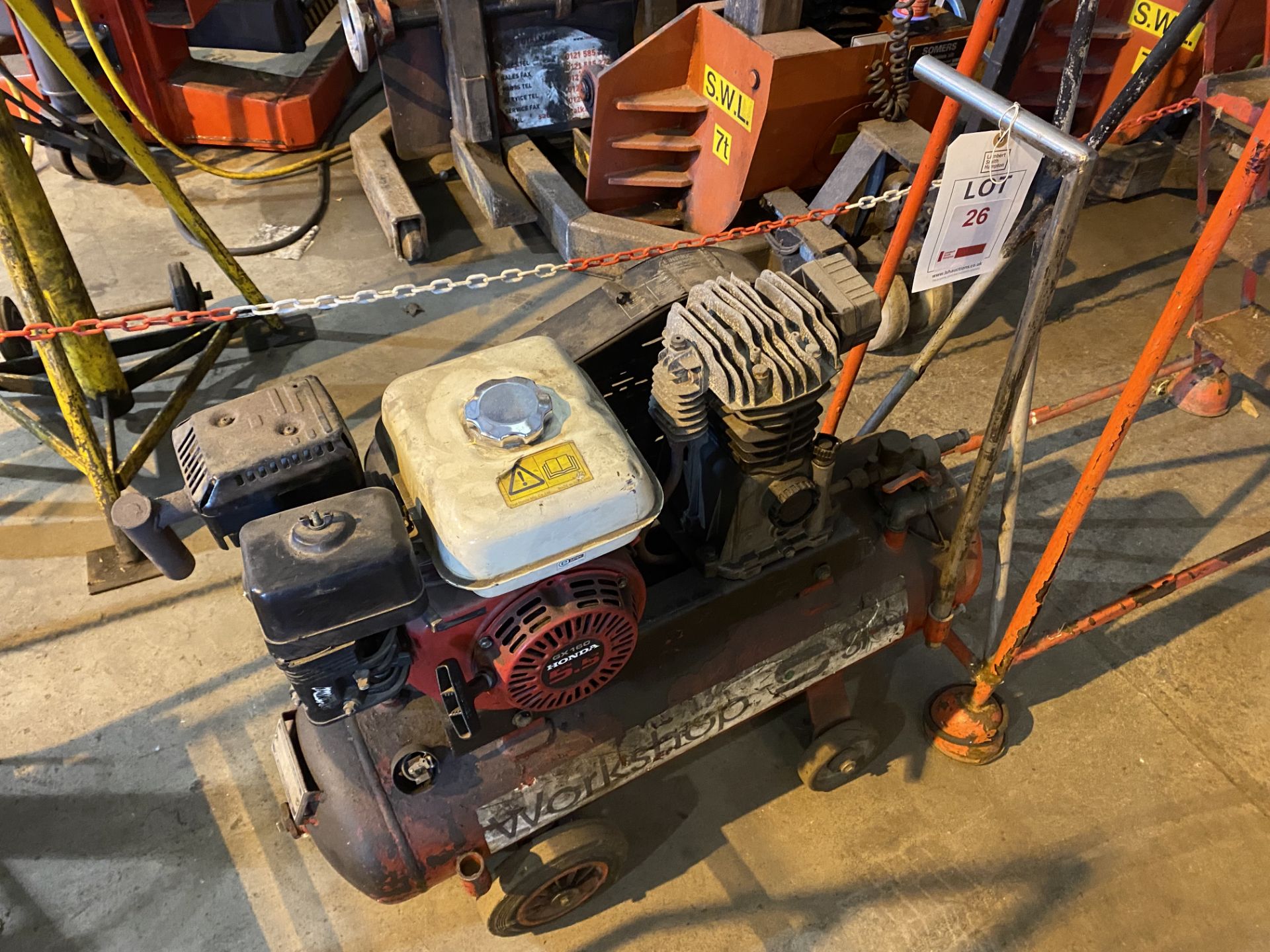 SIP workshop petrol portable air compressor with Honda GX160 5.5 engine - Image 5 of 6