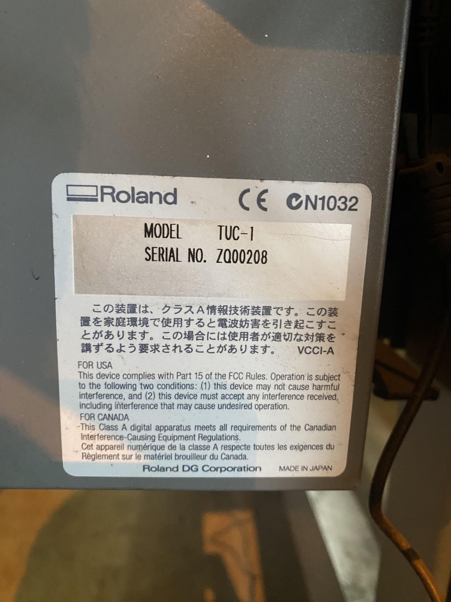 Roland Print & Cut SC-540 vinyl cutter, model TUC-1, Serial no. ZQ00268, to include a quantity of - Image 2 of 9