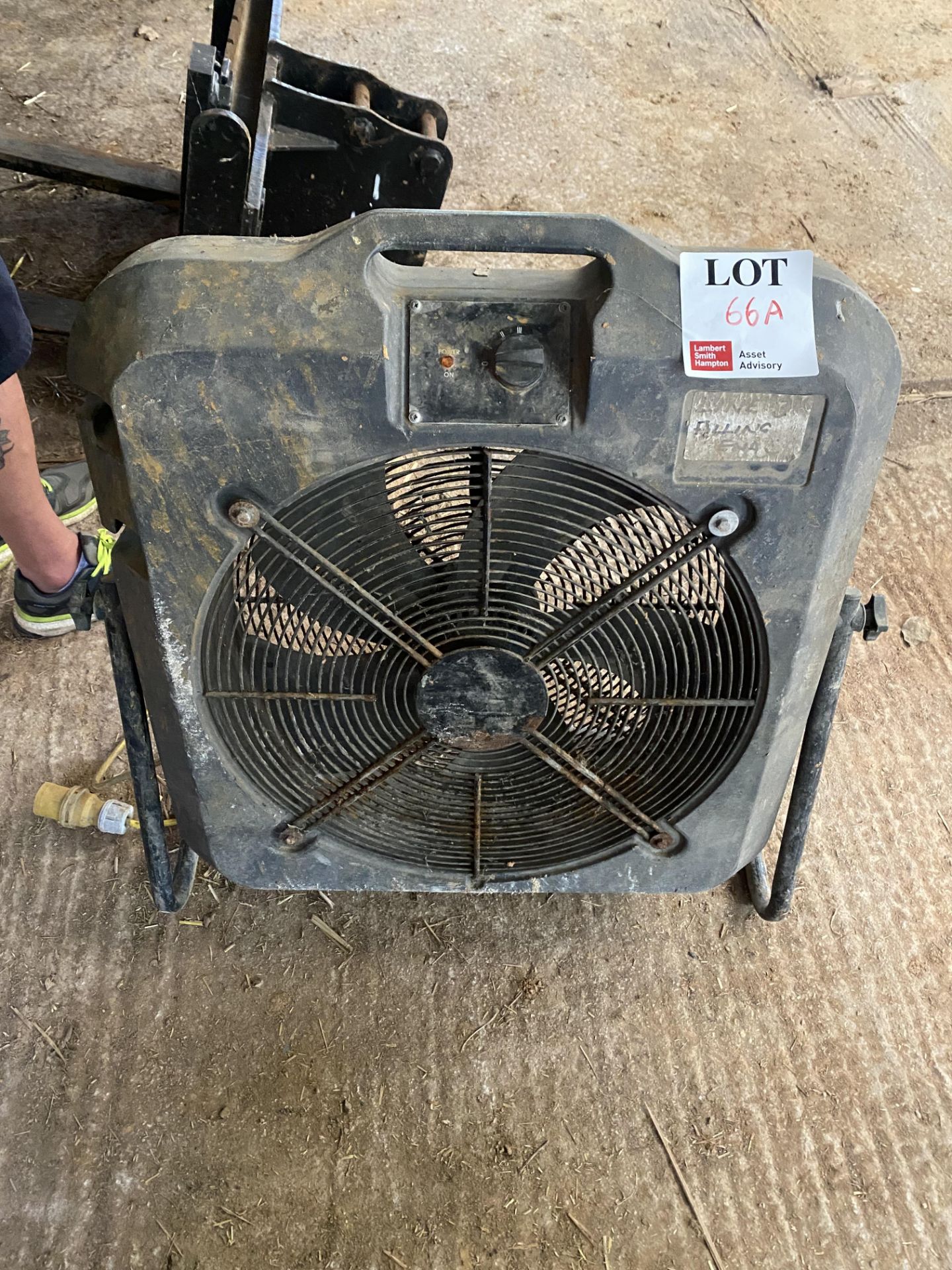 Industrial fan, 110v (working condition unknown) Located at Coleton Fishacre, Brown Stone Road,