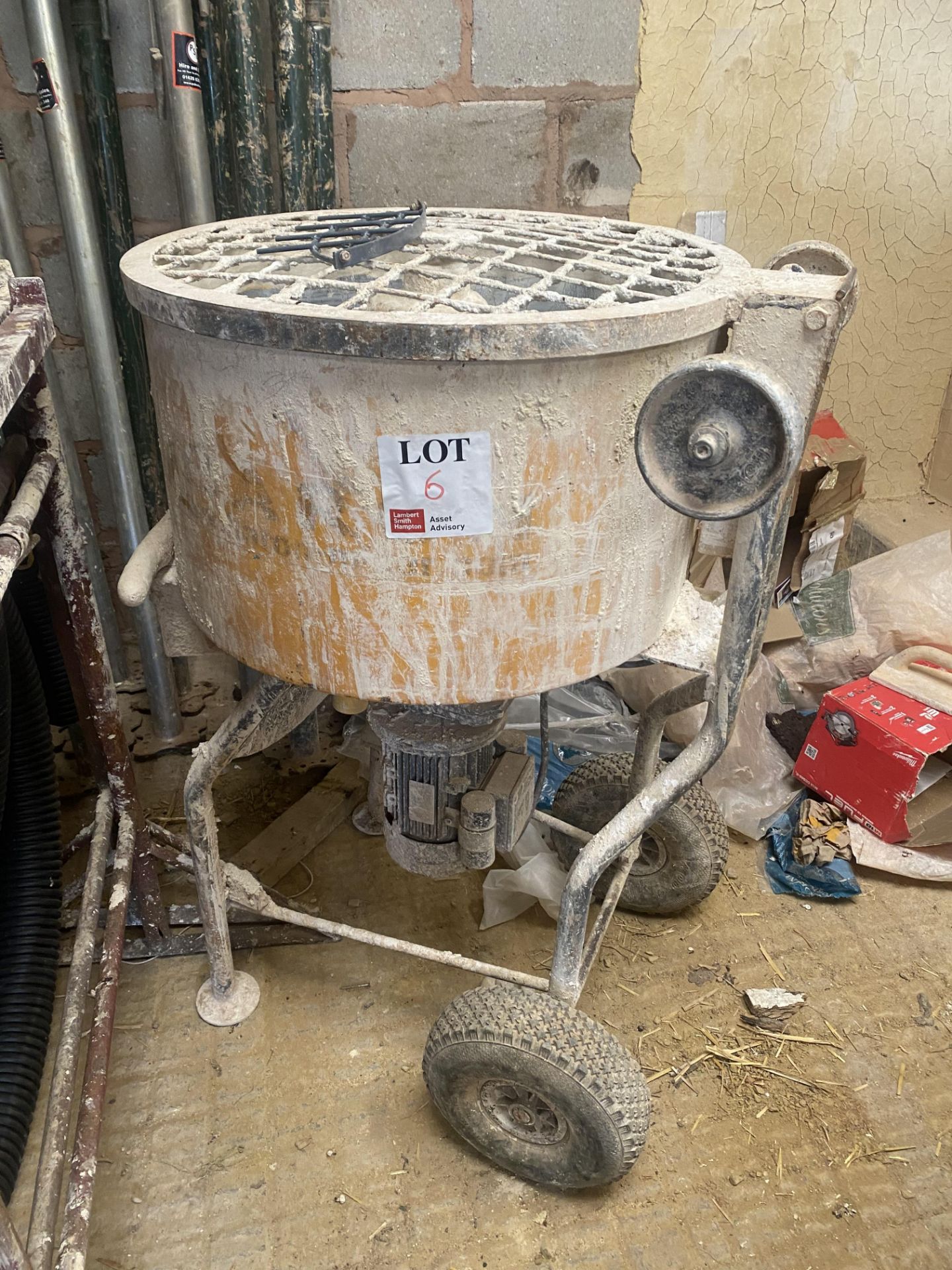 Forced action pan mixer, Baron 120-E, 110v, Serial no. 2J66 (2019) Located at Unit 54, Newcourt