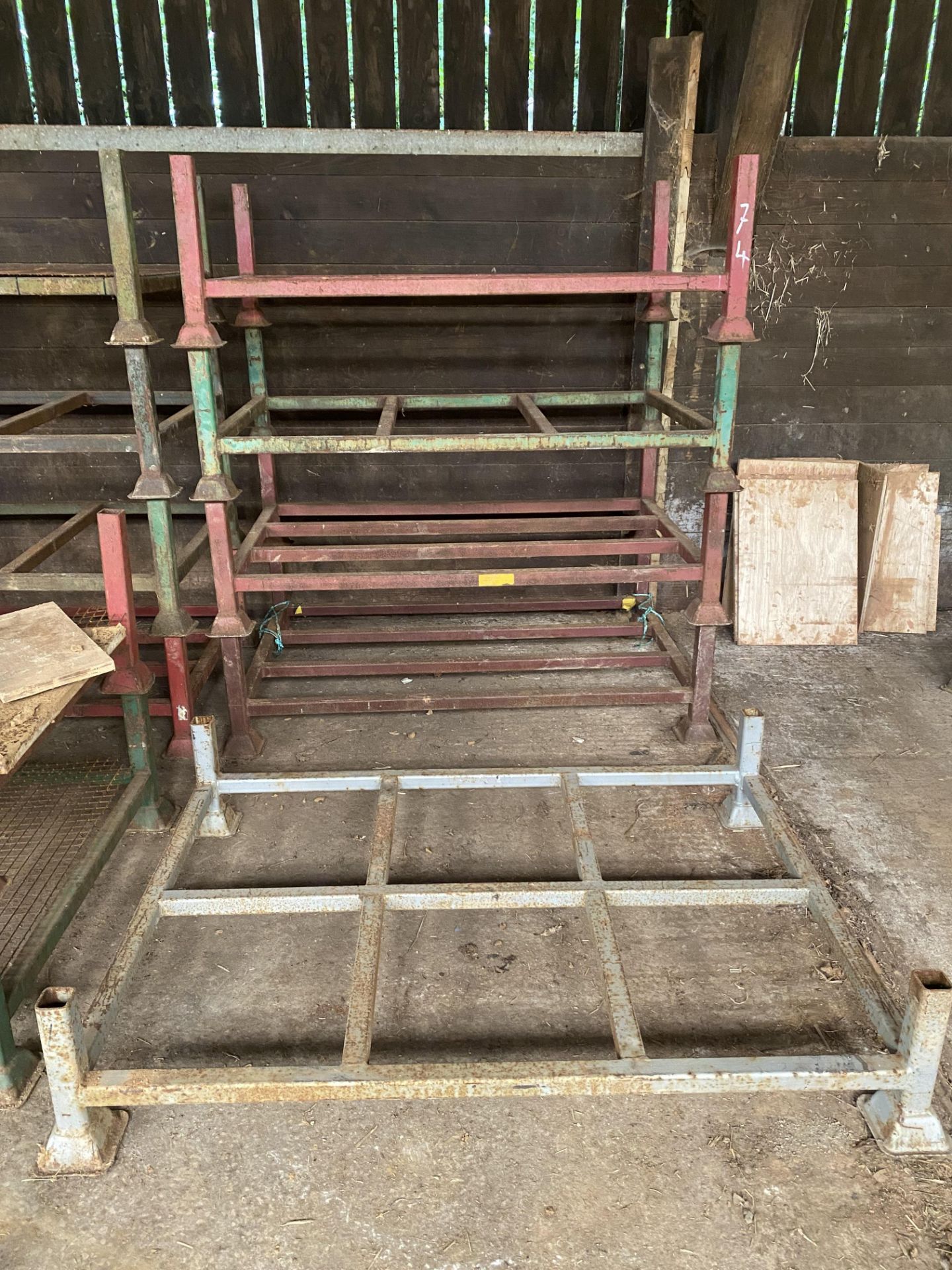 7 Metal stackable stillages, 1.4m x 900mm Located at Coleton Fishacre, Brown Stone Road, Kingswear
