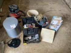 Miscellaneous lot including Numatic vacuum, fire extinguishers, various hand tools etc, as lotted