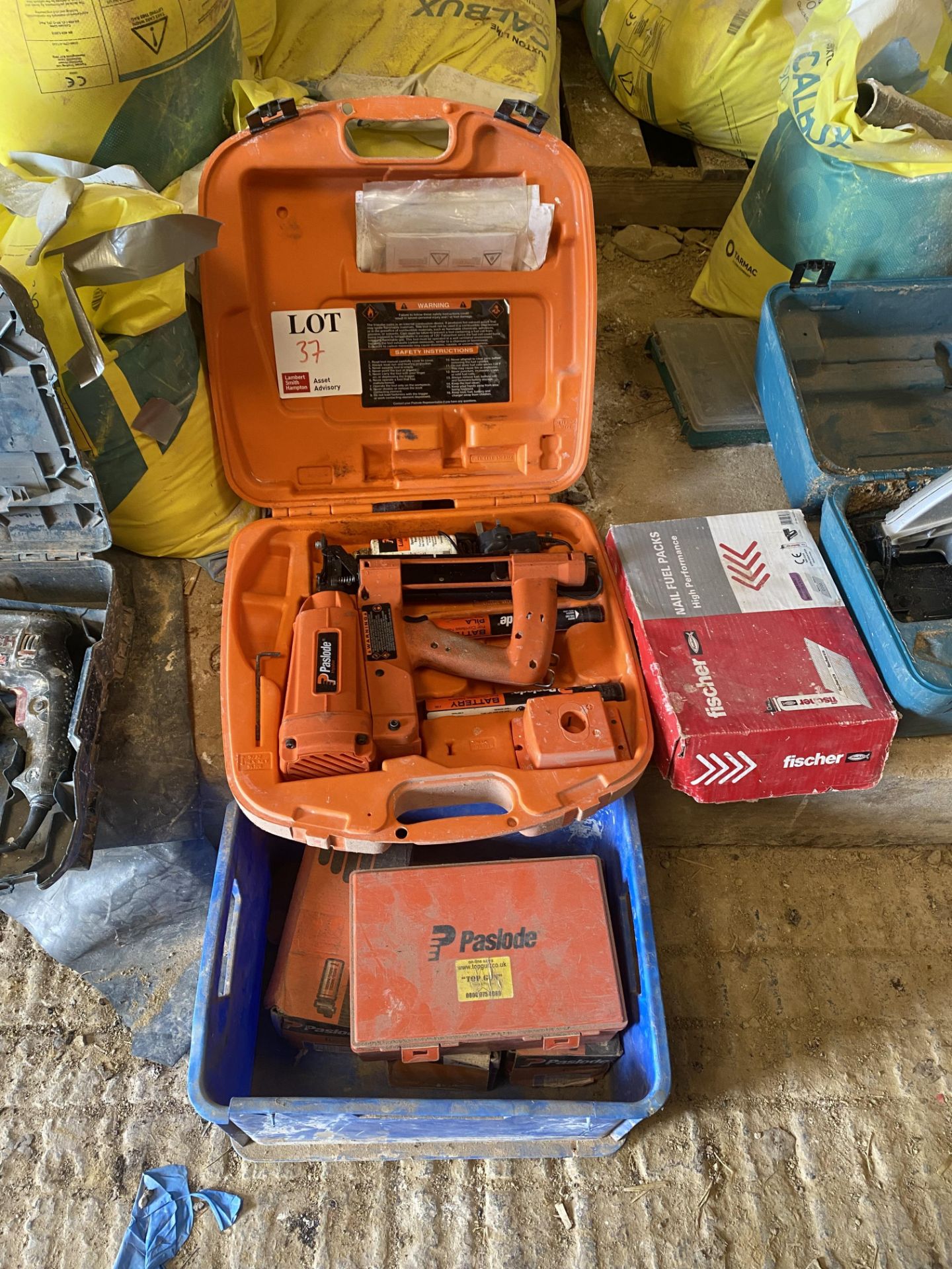 Paslode Impulse cartridge staple gun with various consumables Located at Unit 54, Newcourt Barton,