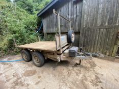 Ifor Williams electric/ hydraulic tipping trailer, twin axle, type TT85, Serial no. JCK600000