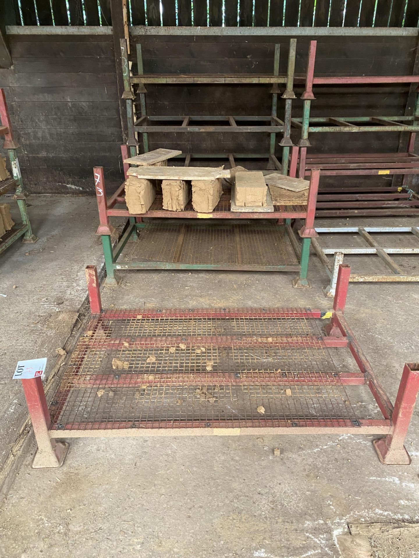 7 Metal stackable stillages, 1.4m x 900mm Located at Coleton Fishacre, Brown Stone Road, Kingswear