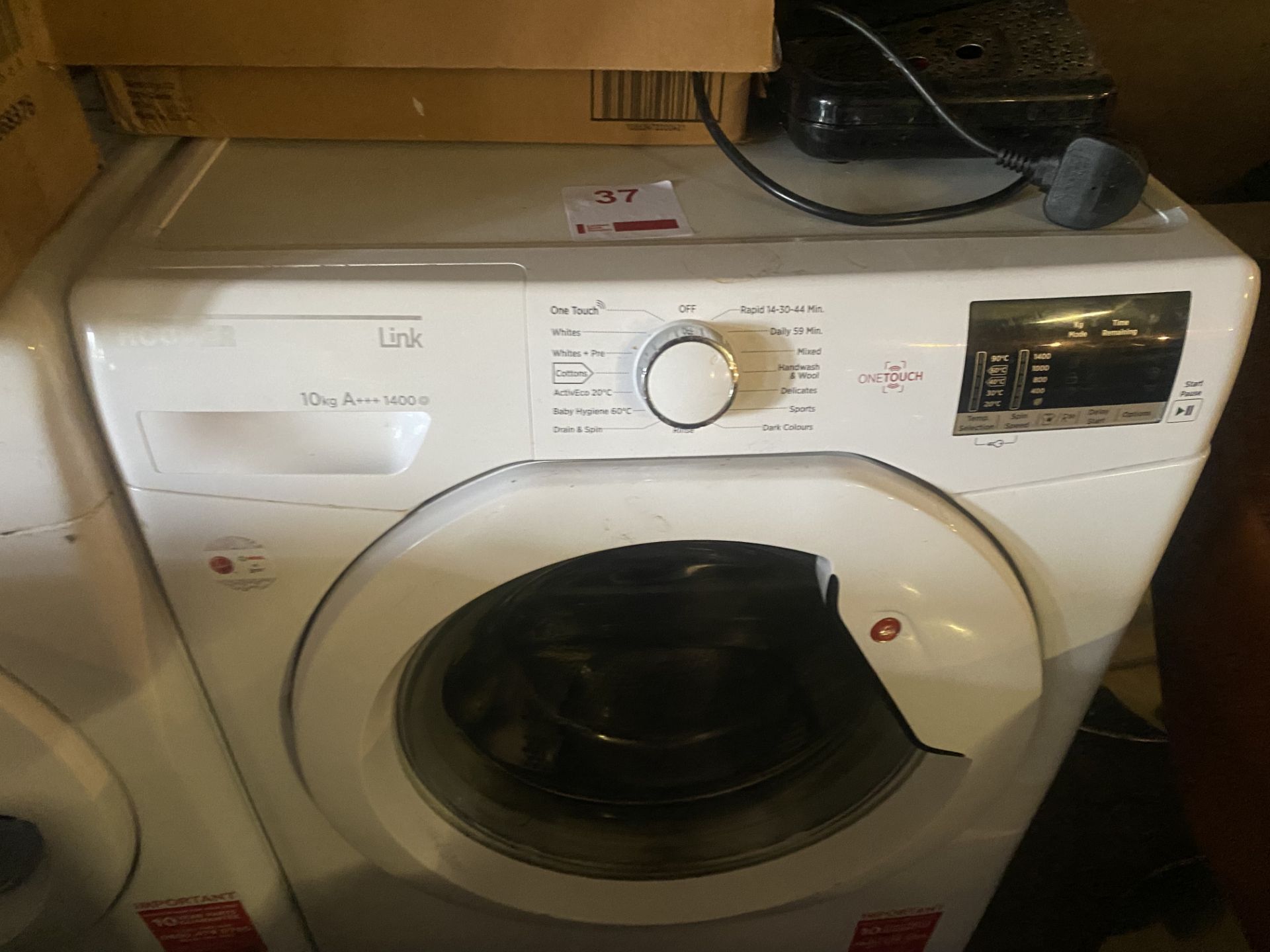 Hoover Link One Touch h10kg 1400spu washing machine and Hoover One Touch 10kg Dynamic Next tumble - Image 2 of 10