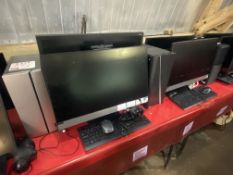Ideal Centre & Aerocool computer towers, six flatscreen monitors, two keyboards, two mice, one