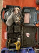 Clarke CON18LI cordless drill, battery recharger, Parkside jigsaw (240v), Black & Decker palm