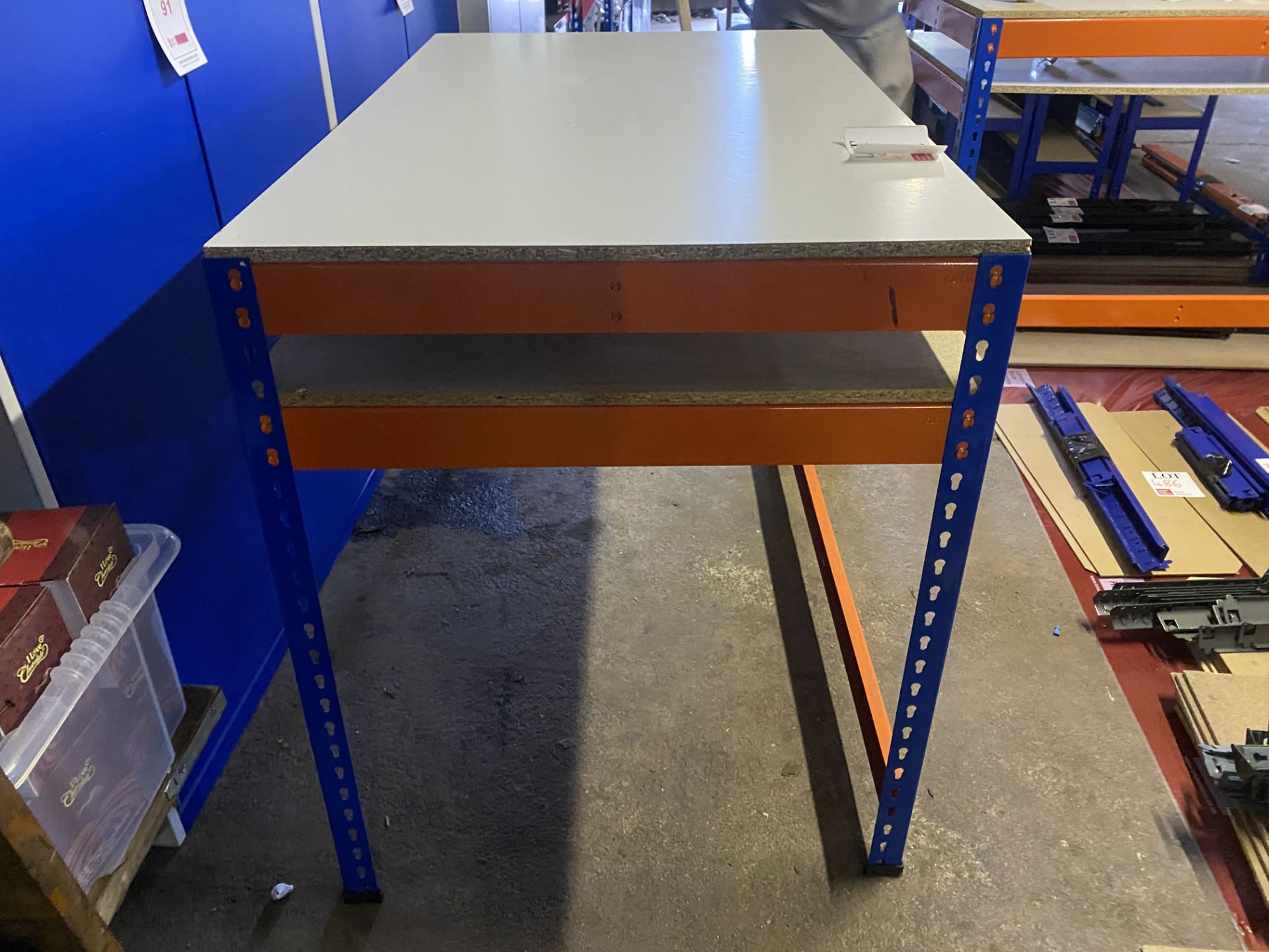 Boltless table, approx: length 122m x height 93cm x depth 76cm (Please note: to be collected on last - Image 2 of 2