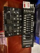 Unbranded stage control board, model no. DMX521, one Vonyx amplifier, model STM-2290