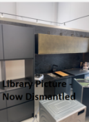 Ex-display showroom kitchen, black (dismantled), comprising of: 3 x 600mm full height appliances