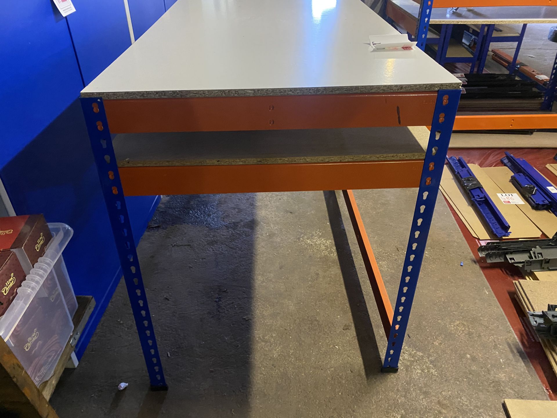 Boltless table, approx: length 122m x height 93cm x depth 76cm (Please note: to be collected on last - Image 2 of 2