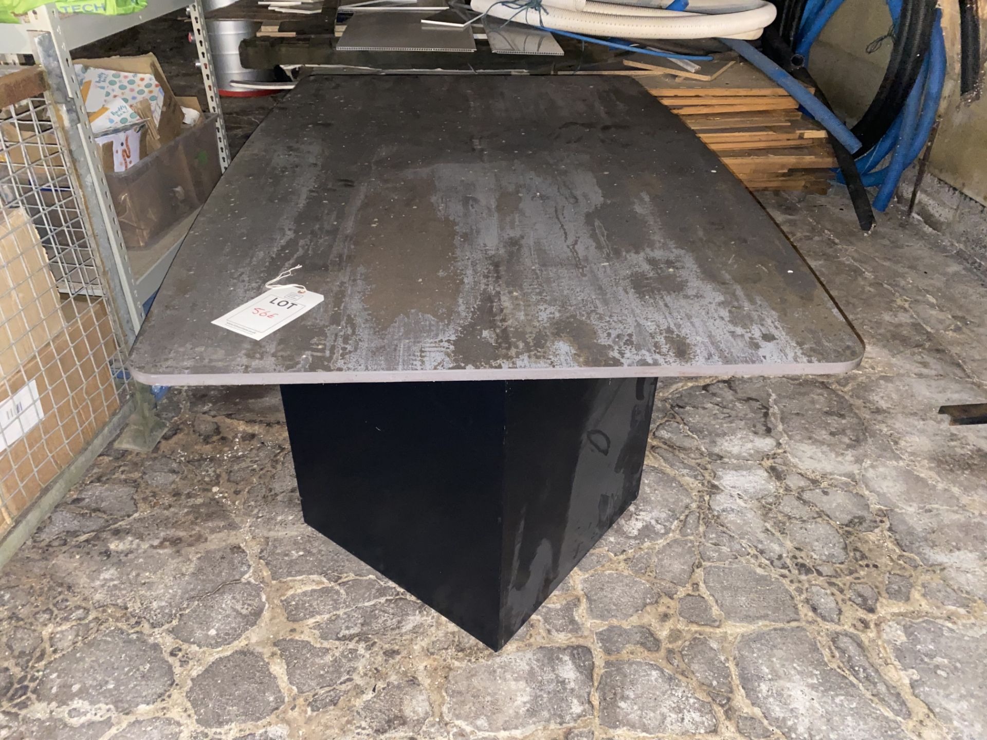 Stone topped table, 1.8m x 1.2m
