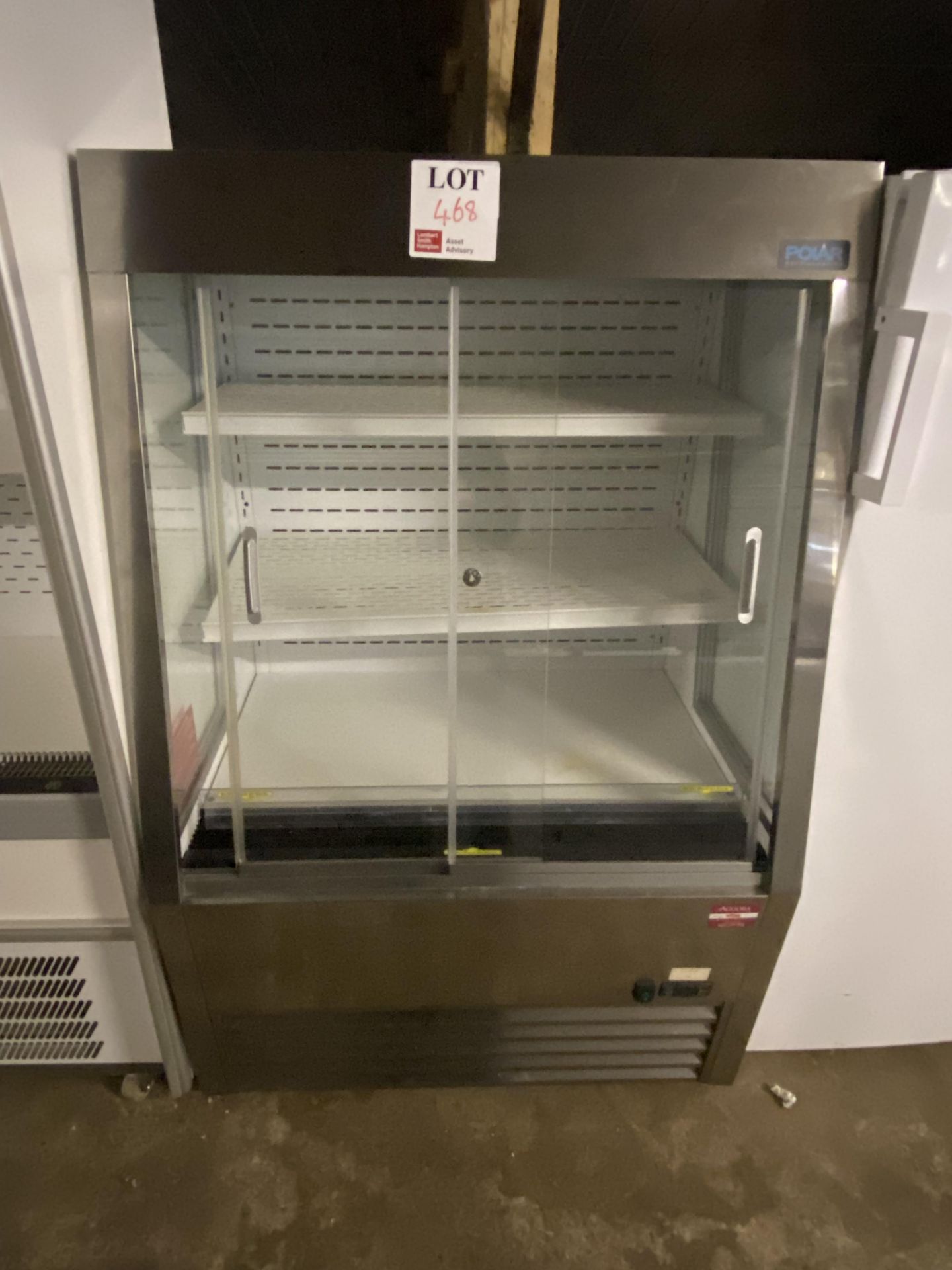 Polar Refrigeration stainless steel display fridge, model no. CM287