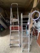 MacAllister aluminium 6 tread step ladder, unbadged aluminium 6 tread step ladder
